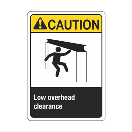 Caution Low Overhead Clearance Sign